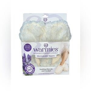 Warmies Cream Microwavable Lavender Scented Slippers